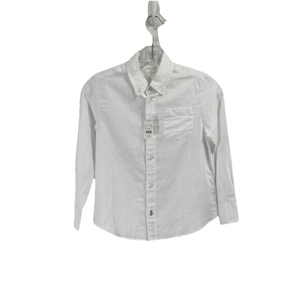 CrewCuts White Button Down Collared Shirt Sz Boys 8 NWT - Picture 1 of 6